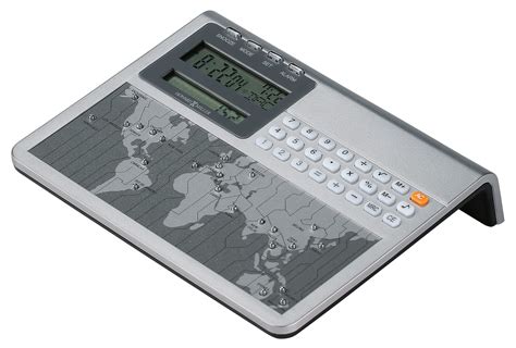 Buy Howard Miller Atlas World Clock And Calculator Satin