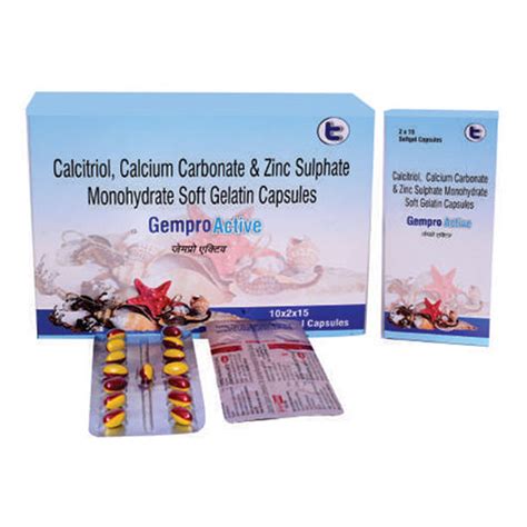 Calcitriol Calcium Caronate And Zinc Sulphate Monohydrate Soft Gelatin