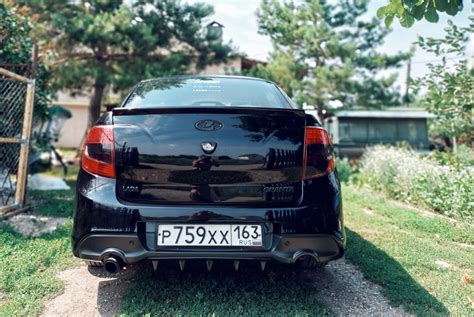 Диффузор на задний бампер — Lada Гранта, 1,6 л, 2014 года | стайлинг ...