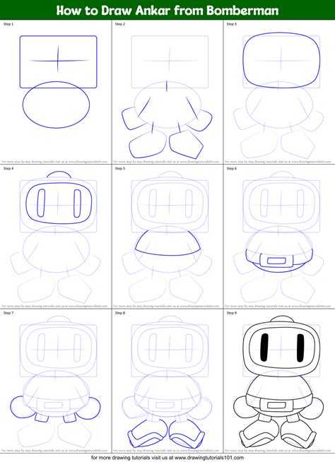 How To Draw Ankar From Bomberman Bomberman Step By Step