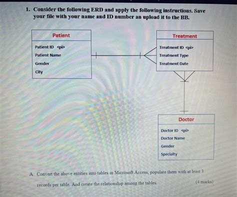 Solved 1 Consider The Following ERD And Apply The Following Chegg