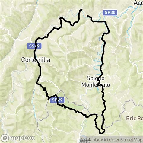 Cengio Millesimo In Mountain Bike Bicicletta Mappa Percorso Ciclabile