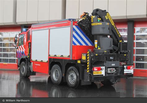 Einsatzfahrzeug Groningen Brandweer Rw Kran Bos