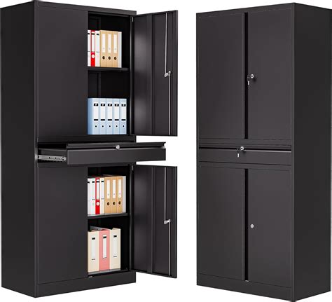 Lissimo Metal Garage Storage Cabinet With Drawer 71 Garage Storage