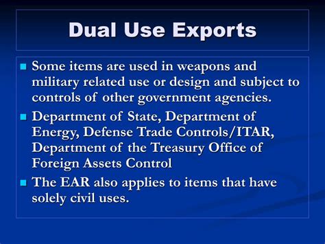 Ppt Complying With U S Export Controls Dual Use Items Bureau Of Industry And Security U S