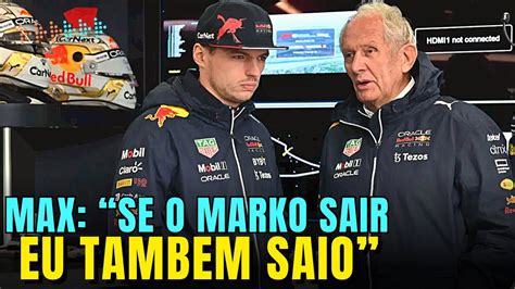 F1 2023 VERSTAPPEN SAI EM DEFESA DO HELMUT MARKO CRISE NA RED BULL