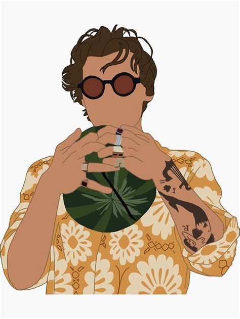 Pegatina Pegatina Harry Styles Watermelon Sugar Cartoon De Lnudds7 Redbubble Harry Styles