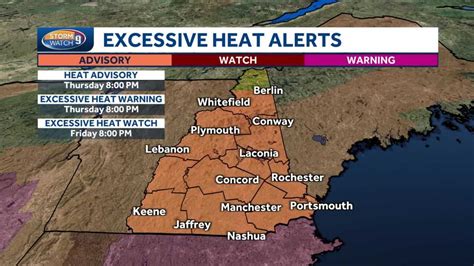 New Hampshire Officials Urge Caution With Heat Advisory In Effect Risk For Strong Storms Exists