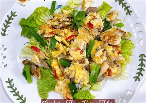 Resipi 👩‍🍳Cendawan Tiram Goreng Telur🍳 oleh Mahadiah - Cookpad