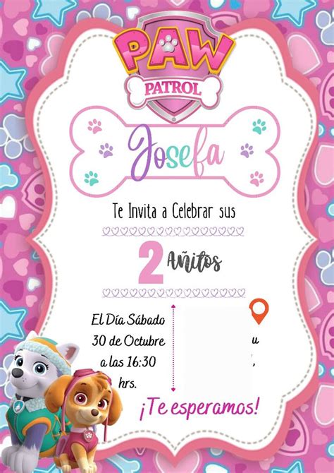 Invitación Cumpleaños Paw Patrol Hacer Invitaciones De Cumpleaños Crear Invitaciones De