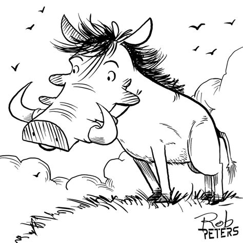 Daily Drawing: Warthog 6 - Rob Peters Illustration BlogRob Peters Illustration Blog