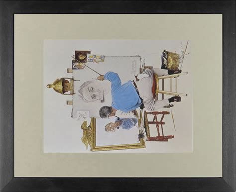 Norman Rockwell - "Self Portrait" - Framed Picture - 20" x 16" - Other Art