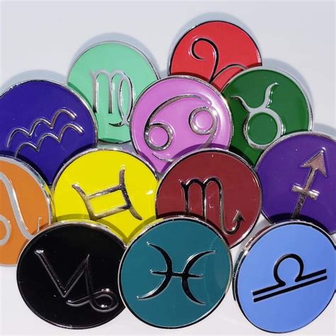 Zodiac Enamel Pin Etsy