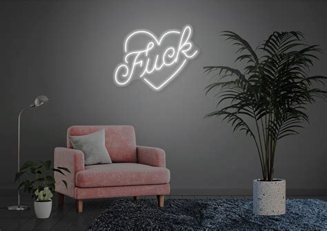 Fuck Neon Sign Fuck Neon Lights Bedroom Christmas Gifts Etsy