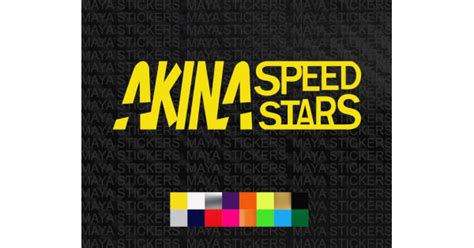 Akina SpeedStars stickers in custom colors and sizes