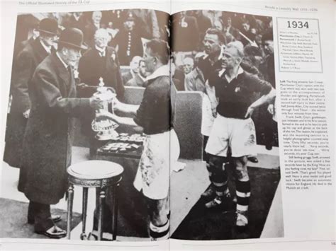 MANCHESTER CITY 1934 FA Cup Winners Picture Of Cup Being Presented 1