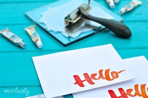 Easy Letterpress At Home Make Life Lovely