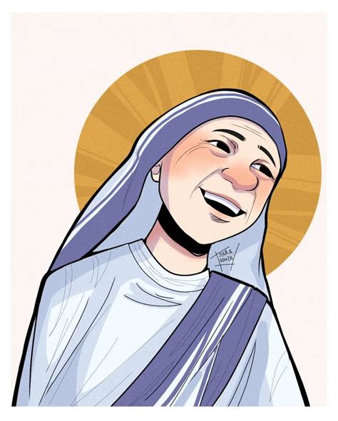 Mother Teresa By Sarasouzaart On Deviantart