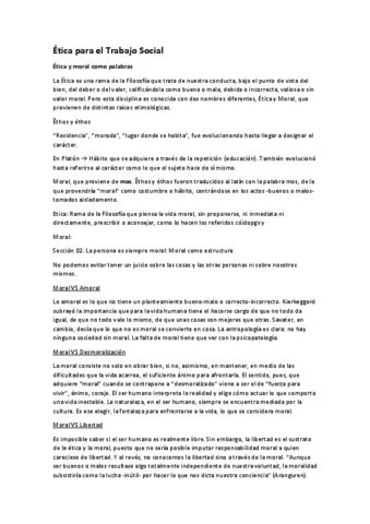 Temario Etica Para El Trabajo Social Pdf