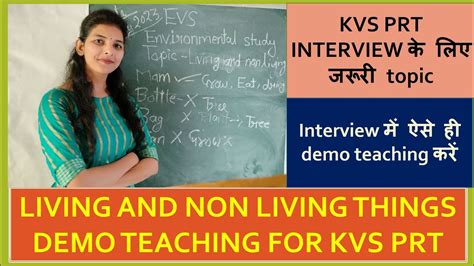 Living And Non Living Things Demo Teaching Evs Demo Teaching Kvs Prt