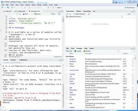 Working With The R Language R With Rstudio Basics