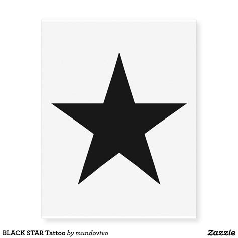 BLACK STAR Tattoo | Star tattoos, Black star tattoo, Black temporary tattoo