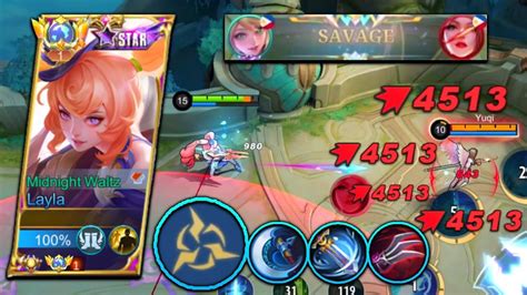 SAVAGE Layla 1 HIT Critical Build And Emblem Top 1 Global Layla