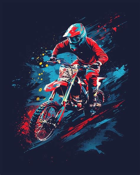Premium Psd Colorful Motorcycle Poster Design Background