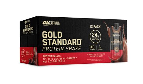 Optimum Nutrition Gold Standard Protein Ready To Drink Shake Chocolate 12 Pack