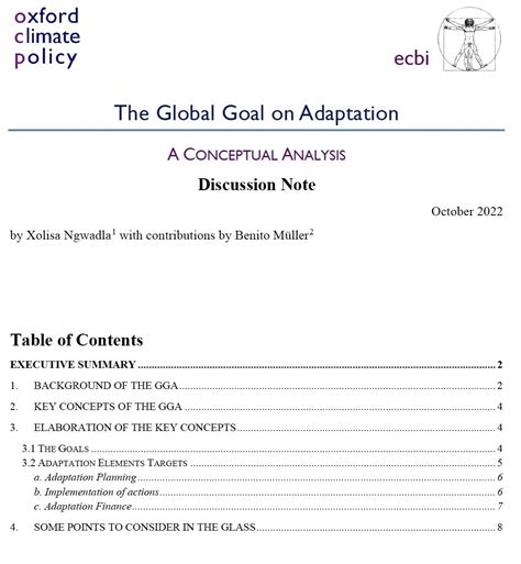 OCP Ecbi Publishes A Conceptual Analysis Of The Global Goal On