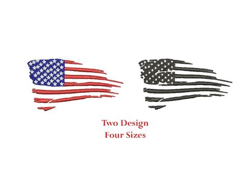 American Flag Embroidery Design Etsy