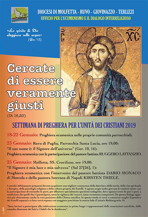 Settimana di preghiera per lunità dei cristiani Appuntamenti in