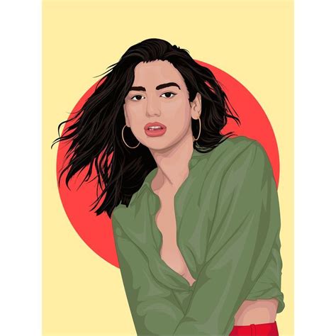 Dua Lipa Vector Art Vector Art Illustration Art