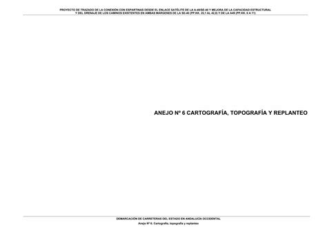 PDF ANEJO Nº 6 CARTOGRAFÍA TOPOGRAFÍA Y REPLANTEO DOKUMEN TIPS