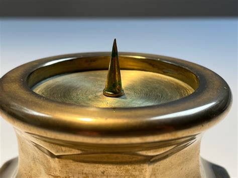 Octagonal Heavy Candle Holder Gilded Polished Bronze Catawiki