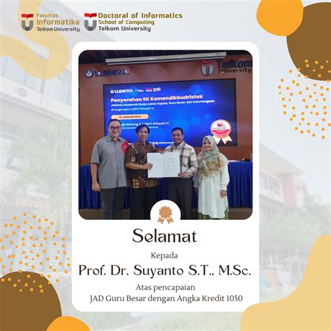 Selamat Kepada Prof Dr Suyanto S T M Sc S Informatika