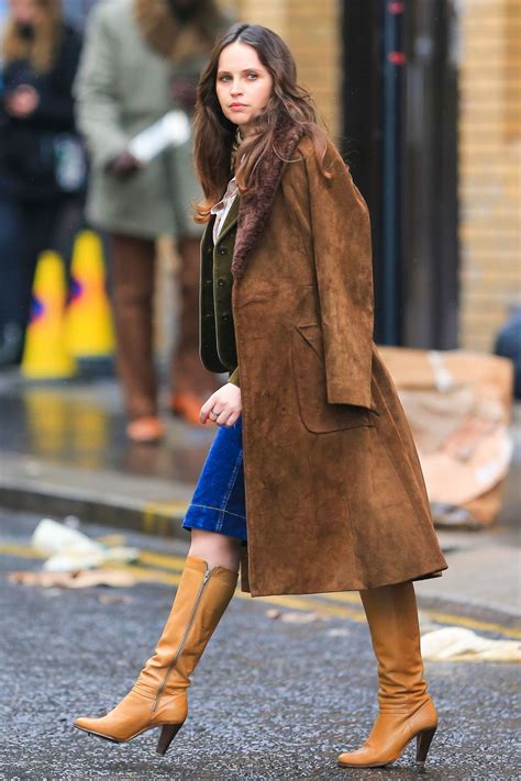 Felicity Jones On The Set Of Borderland In Glasgow 04142022 Hawtcelebs