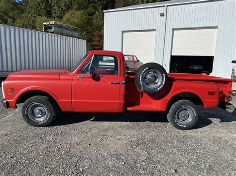 1969 Chevrolet C 10 Pickup Red Rwd Automatic Stepside Longbed For Sale