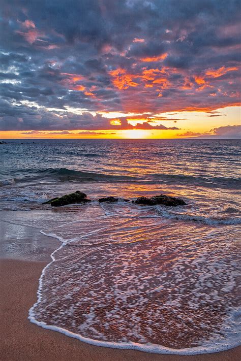 Sunset On Wailea Beach Maui Hawaii License Image 71415565