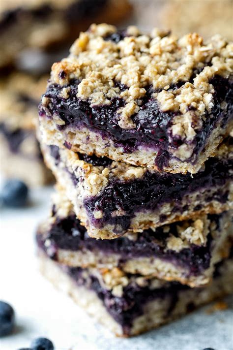 Blueberry Banana Oat Bars Running With Spoons