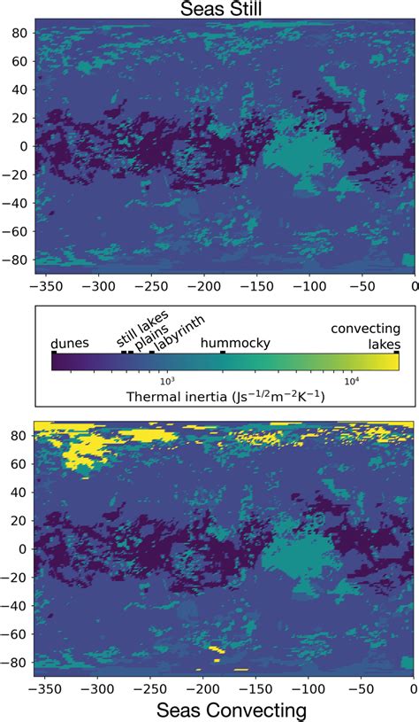 Thermal inertia maps based on geomorphological units. (top) In the case... | Download Scientific ...