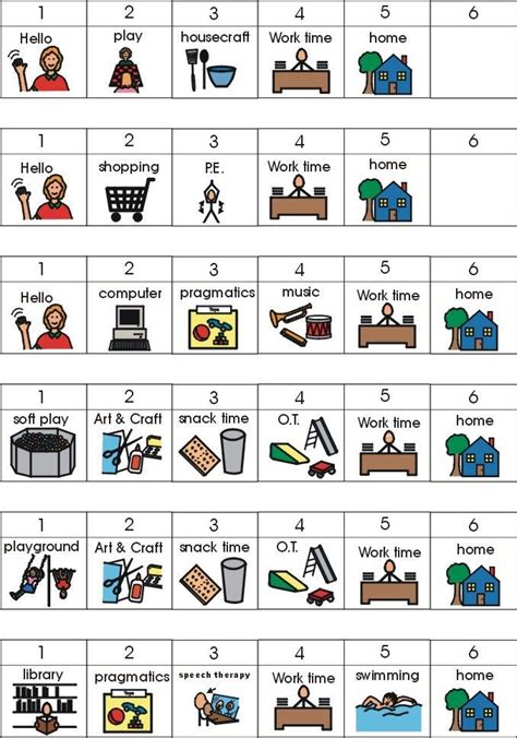 Daily Routine Picture Schedules With Pecs D0b Picture Schedule