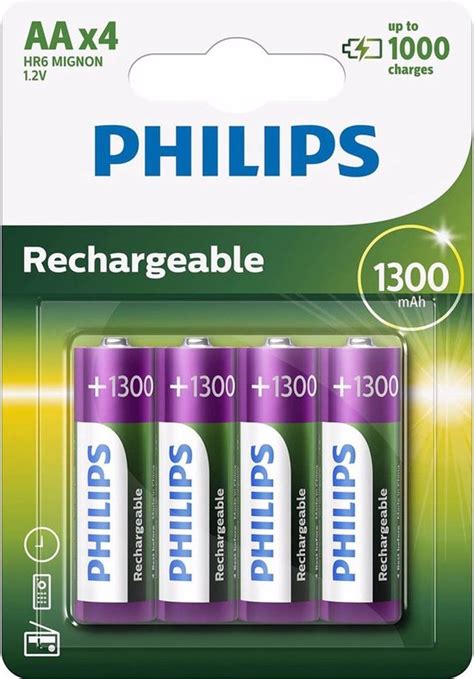 Philips AA Oplaadbare Batterijen 16 Stuks Bol