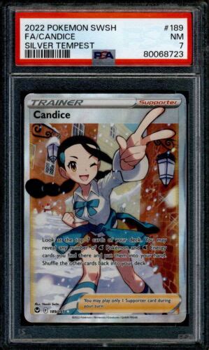 Candice 189 195 PSA 7 Full Art Silver Tempest Pokemon 68723