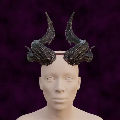 Fantasy Devil Raphael Haarlep Incubus Horns Set Baldurs Gate 3 3d Model 3d Printable Cgtrader