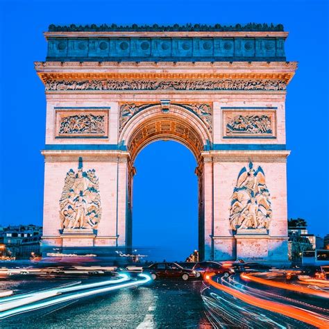 Premium Photo Arch Of Triumph At Night Paris France