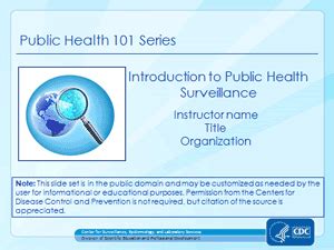 Introduction To Public Health Surveillance Public Health 101 Series CDC