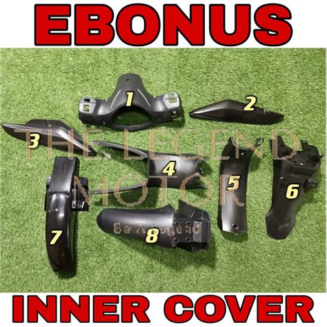 Sym Ebonus E Bonus Bonus Cover Inner Set Kaver Hitam Caver Coverset