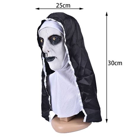 The Horror Scary Nun Latex Mask W Headscarf Valak Cosplay For Halloween