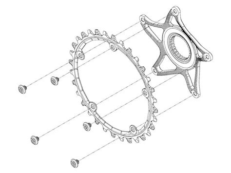 Absolute Black E Bike Chainring Spider For Bosch Gen 4 Boost 53 Mm